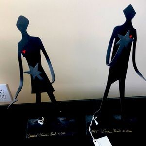 Signed Claudia Buelle heavy metal pieces.